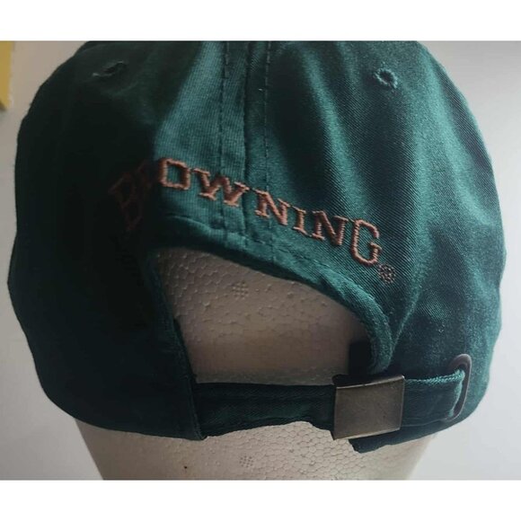 Browning Hunting Firearm Vintage 90s Embroidered Patch Large Baseball Hat - Picture 3 of 7